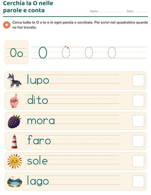 Anteprima della scheda di La lettera della settimana per Scuola dell'infanzia (5-7 anni)