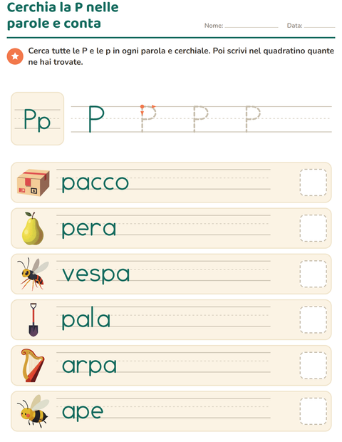 Anteprima della scheda di La lettera della settimana per Scuola dell'infanzia (5-7 anni)