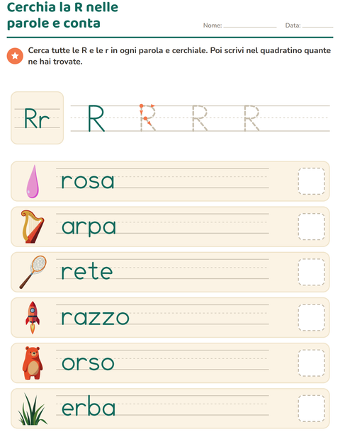 Anteprima della scheda di La lettera della settimana per Scuola dell'infanzia (5-7 anni)