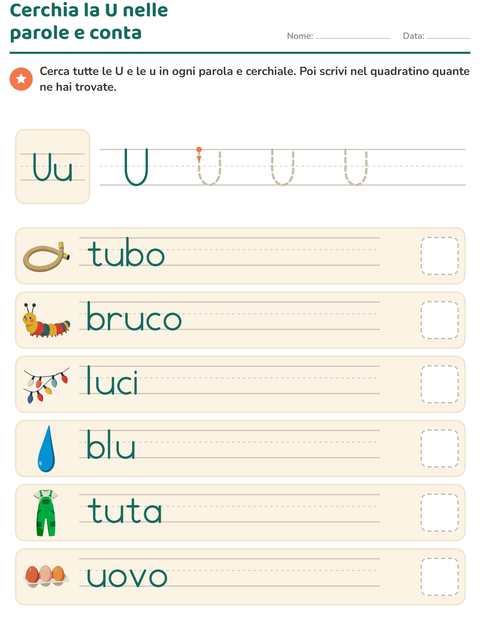 Anteprima della scheda di La lettera della settimana per Scuola dell'infanzia (5-7 anni)