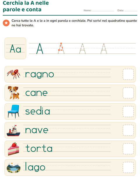Anteprima della scheda di La lettera della settimana per Scuola dell'infanzia (5-7 anni)