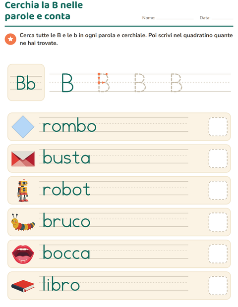 Anteprima della scheda di La lettera della settimana per Scuola dell'infanzia (5-7 anni)