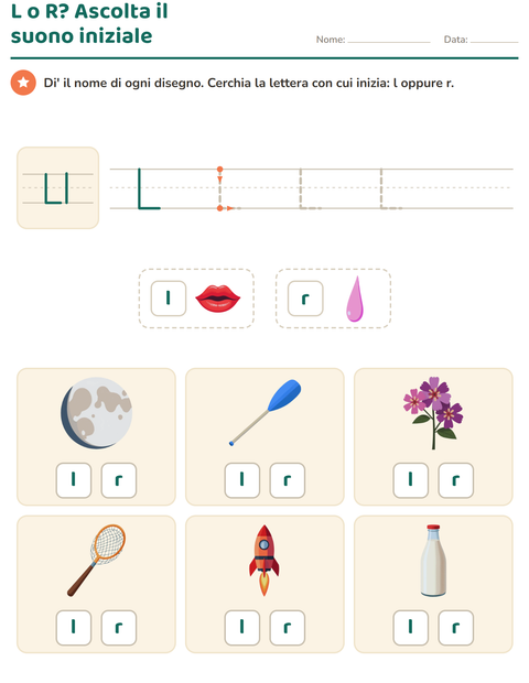Anteprima della scheda di La lettera della settimana per Scuola dell'infanzia (5-7 anni)