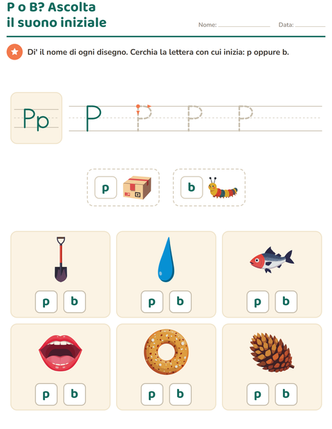 Anteprima della scheda di La lettera della settimana per Scuola dell'infanzia (5-7 anni)
