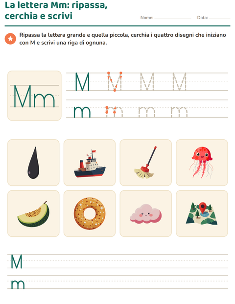 Anteprima della scheda di La lettera della settimana per Scuola dell'infanzia (5-7 anni)