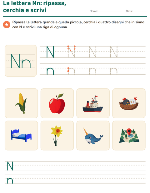 Anteprima della scheda di La lettera della settimana per Scuola dell'infanzia (5-7 anni)