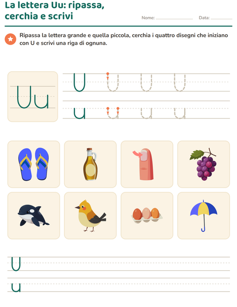 Anteprima della scheda di La lettera della settimana per Scuola dell'infanzia (5-7 anni)