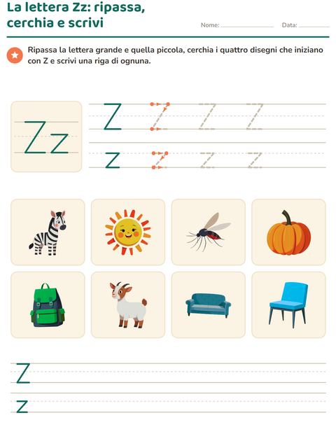 Anteprima della scheda di La lettera della settimana per Scuola dell'infanzia (5-7 anni)