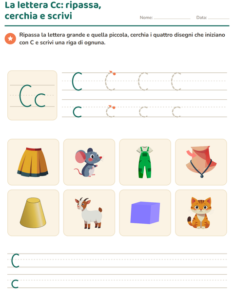 Anteprima della scheda di La lettera della settimana per Scuola dell'infanzia (5-7 anni)