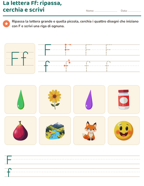 Anteprima della scheda di La lettera della settimana per Scuola dell'infanzia (5-7 anni)