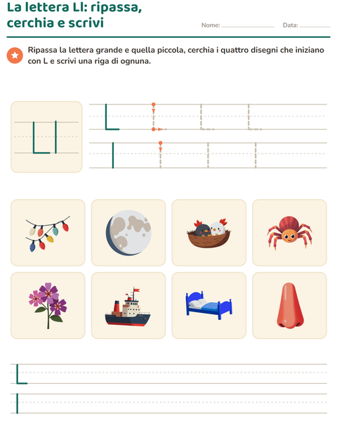Anteprima della scheda di La lettera della settimana per Scuola dell'infanzia (5-7 anni)