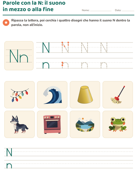 Anteprima della scheda di La lettera della settimana per Scuola dell'infanzia (5-7 anni)