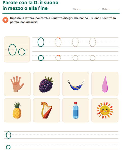Anteprima della scheda di La lettera della settimana per Scuola dell'infanzia (5-7 anni)