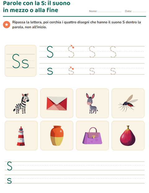Anteprima della scheda di La lettera della settimana per Scuola dell'infanzia (5-7 anni)