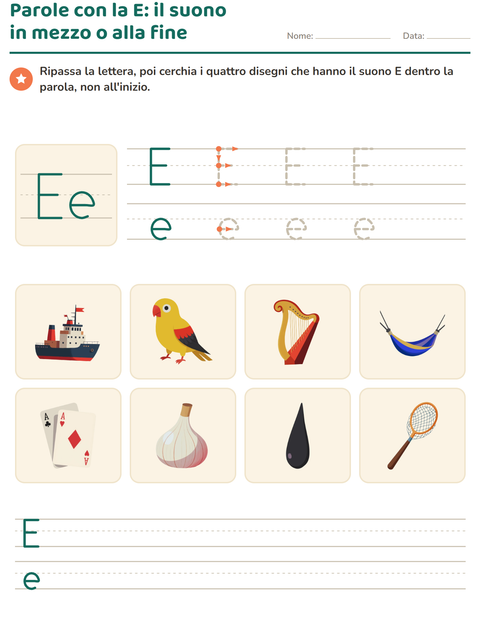 Anteprima della scheda di La lettera della settimana per Scuola dell'infanzia (5-7 anni)