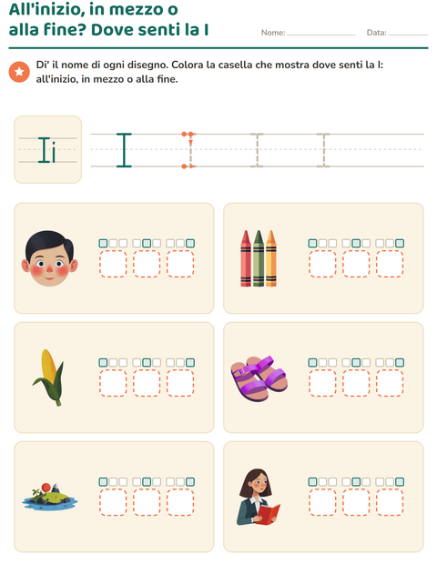 Anteprima della scheda di La lettera della settimana per Scuola dell'infanzia (5-7 anni)