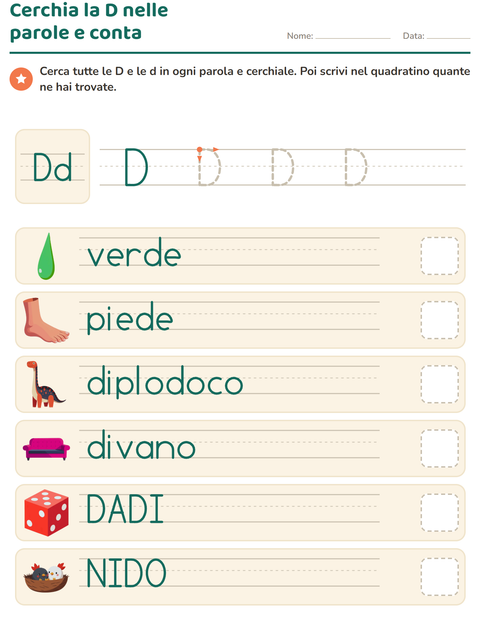 Anteprima della scheda di La lettera della settimana per Scuola dell'infanzia (5-7 anni)