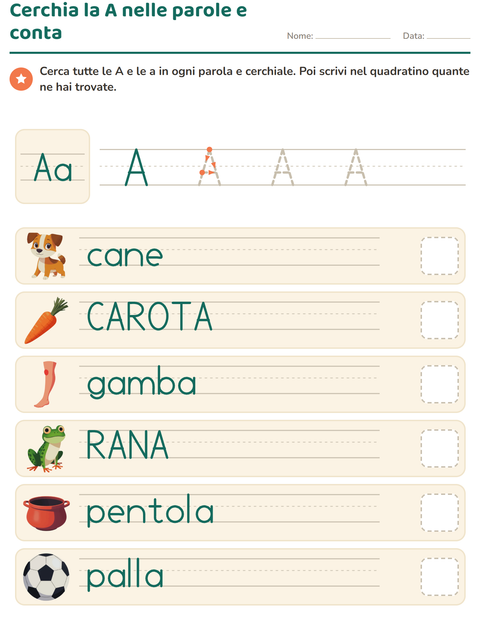Anteprima della scheda di La lettera della settimana per Scuola dell'infanzia (5-7 anni)