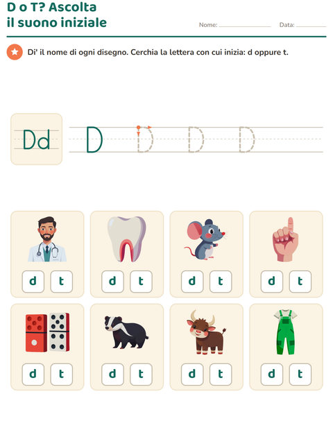 Anteprima della scheda di La lettera della settimana per Scuola dell'infanzia (5-7 anni)