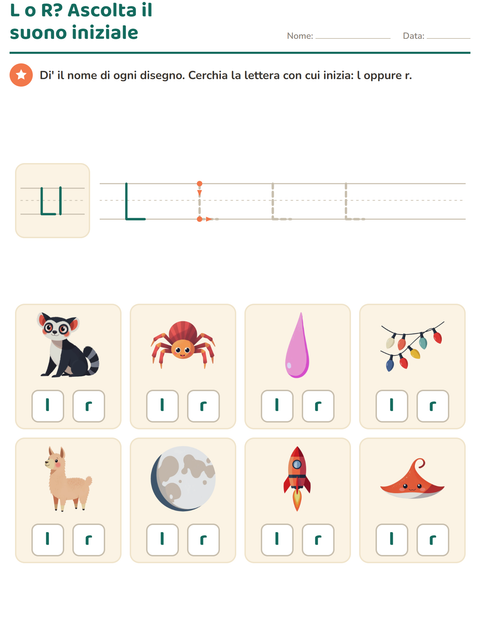 Anteprima della scheda di La lettera della settimana per Scuola dell'infanzia (5-7 anni)