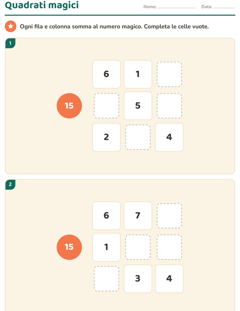 Anteprima della scheda di Logica visiva per Scuola primaria classe terza