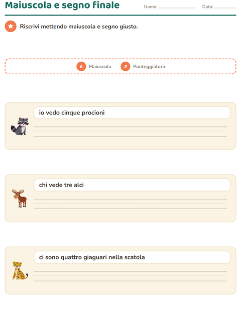 Anteprima di Maiuscola e segno finale: tre frasi da riscrivere con due sole correzioni