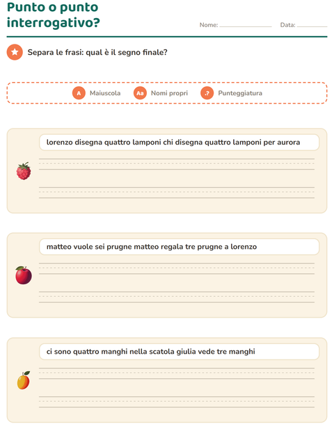 Punto o punto interrogativo: due frasi attaccate da separare e chiudere
