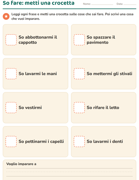 Anteprima della scheda di Mi presento per Scuola dell'infanzia (5-7 anni)