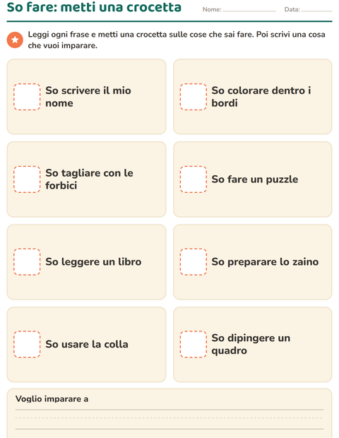 Anteprima della scheda di Mi presento per Scuola dell'infanzia (5-7 anni)