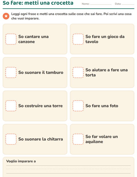 Anteprima della scheda di Mi presento per Scuola dell'infanzia (5-7 anni)