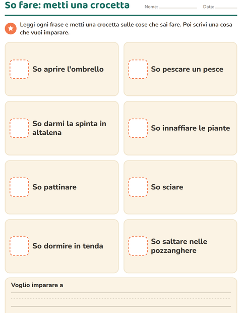 Anteprima della scheda di Mi presento per Scuola dell'infanzia (5-7 anni)