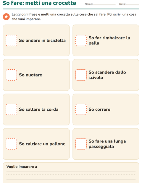 Anteprima della scheda di Mi presento per Scuola dell'infanzia (5-7 anni)