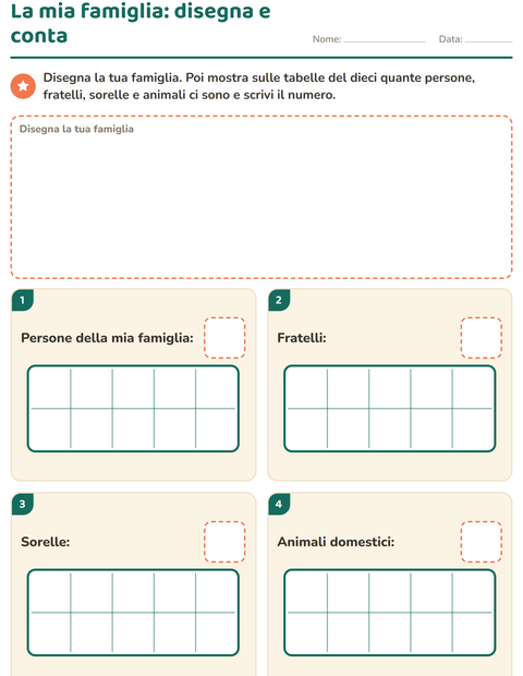 Anteprima di La mia famiglia: disegna e conta