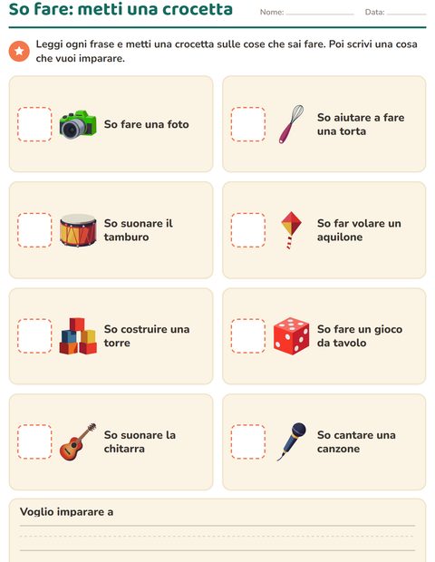 Anteprima della scheda di Mi presento per Scuola dell'infanzia (5-7 anni)