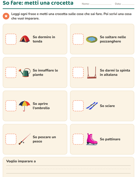 Anteprima della scheda di Mi presento per Scuola dell'infanzia (5-7 anni)