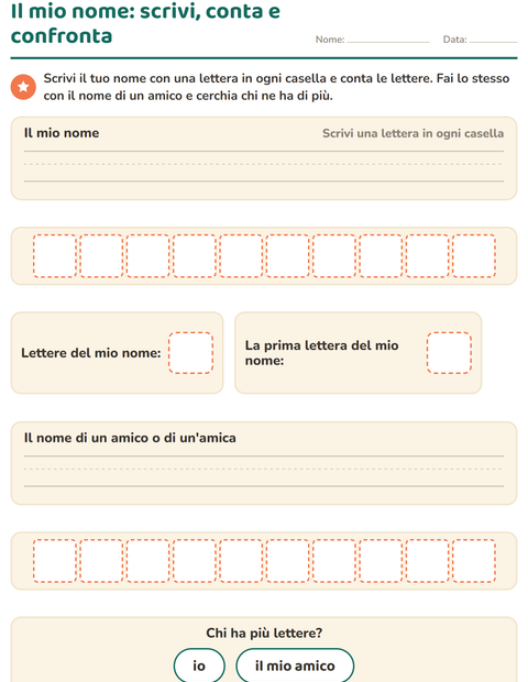 Anteprima della scheda di Mi presento per Scuola dell'infanzia (5-7 anni)