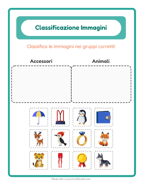 Anteprima della scheda di Ordina Le Immagini per Scuola dell'infanzia (5-7 anni)