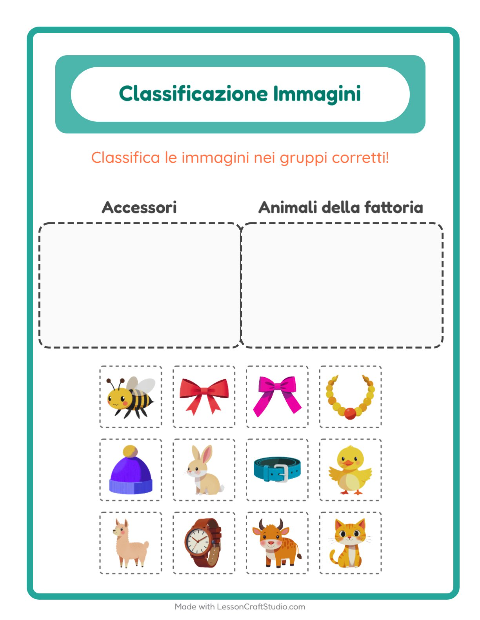 Anteprima della scheda di Ordina Le Immagini per Scuola dell'infanzia (5-7 anni)