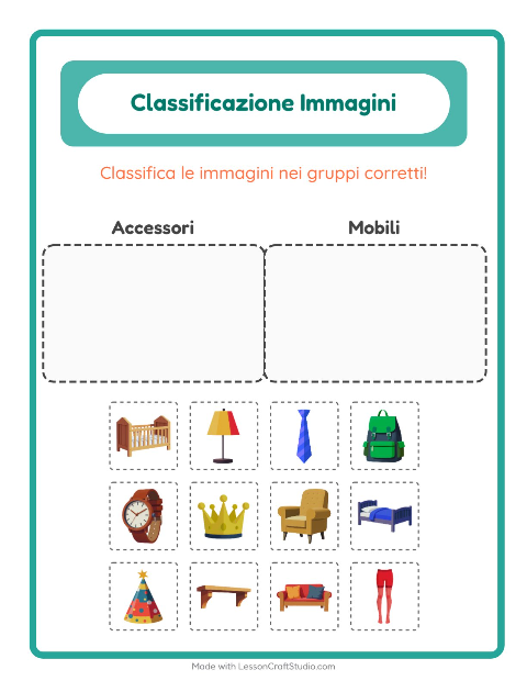 Anteprima della scheda di Ordina Le Immagini per Scuola dell'infanzia (5-7 anni)