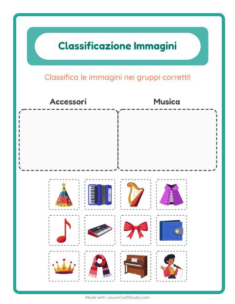 Anteprima della scheda di Ordina Le Immagini per Scuola dell'infanzia (5-7 anni)