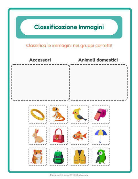 Anteprima della scheda di Ordina Le Immagini per Scuola dell'infanzia (5-7 anni)