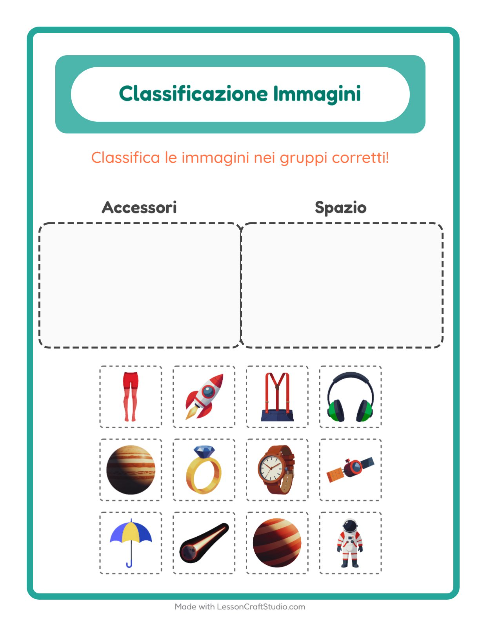 Anteprima della scheda di Ordina Le Immagini per Scuola dell'infanzia (5-7 anni)