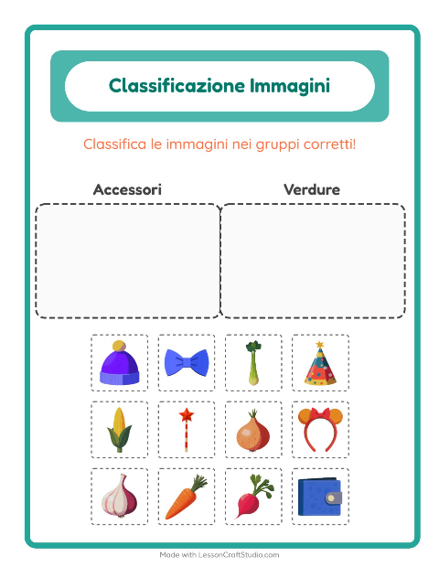 Anteprima della scheda di Ordina Le Immagini per Scuola dell'infanzia (5-7 anni)