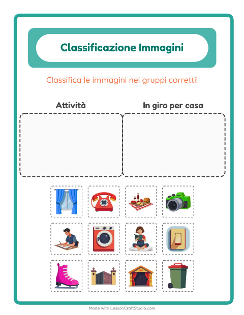 Anteprima della scheda di Ordina Le Immagini per Scuola dell'infanzia (5-7 anni)