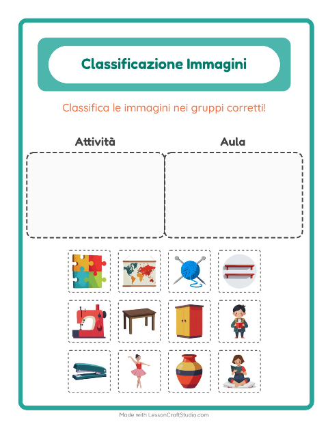 Anteprima della scheda di Ordina Le Immagini per Scuola dell'infanzia (5-7 anni)