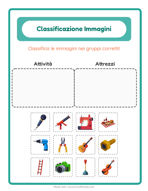 Anteprima della scheda di Ordina Le Immagini per Scuola dell'infanzia (5-7 anni)