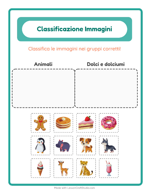 Anteprima della scheda di Ordina Le Immagini per Scuola dell'infanzia (5-7 anni)