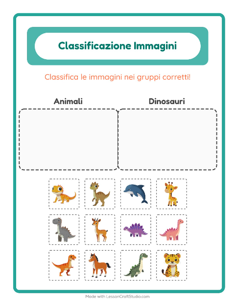 Anteprima della scheda di Ordina Le Immagini per Scuola dell'infanzia (5-7 anni)