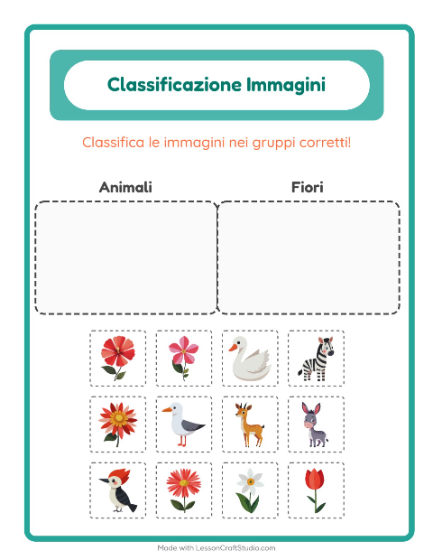 Anteprima della scheda di Ordina Le Immagini per Scuola dell'infanzia (5-7 anni)