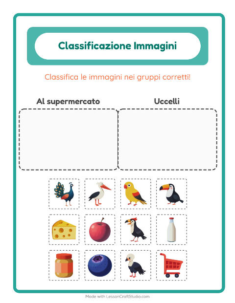 Anteprima della scheda di Ordina Le Immagini per Scuola dell'infanzia (5-7 anni)